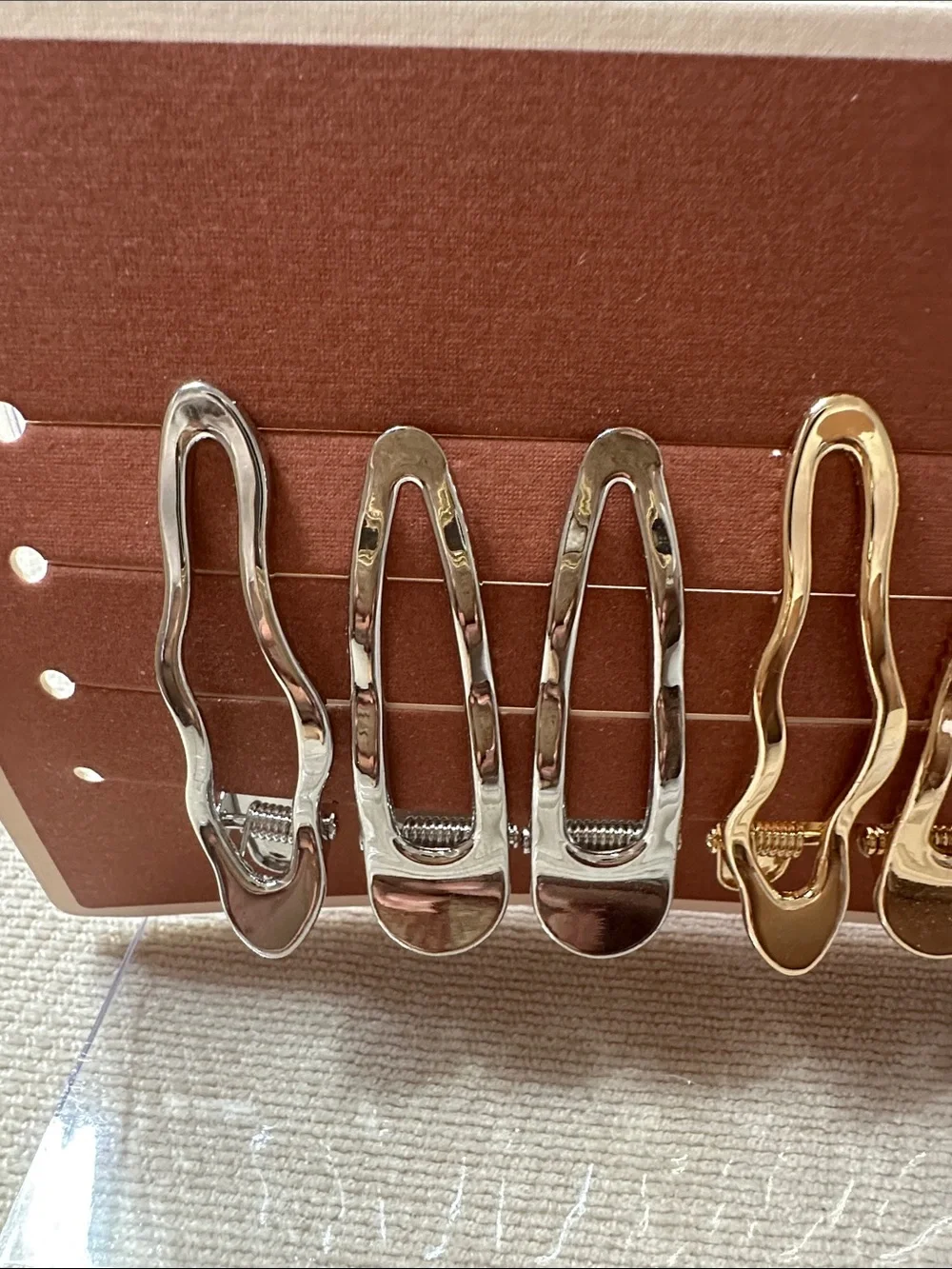 Camila Coelho Gold and Silver Mixed Metal Hair Clips Set